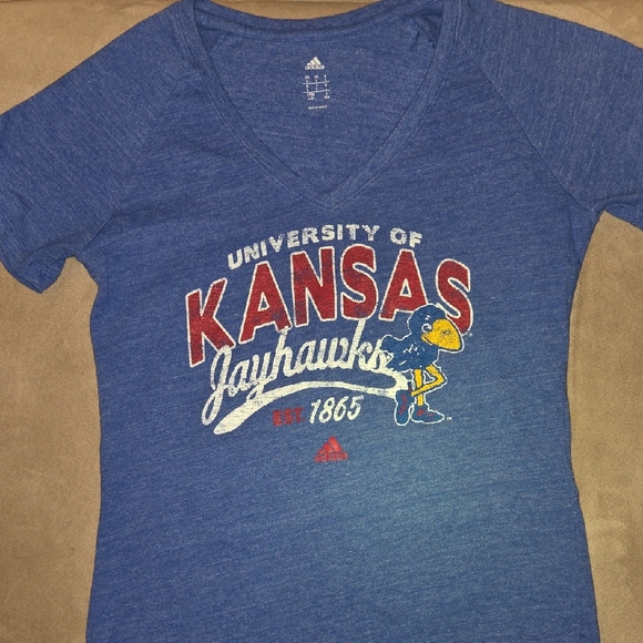 adidas Tops - Adidas Blue Kansas Jayhawks Tee